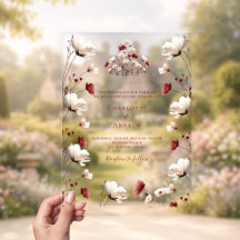 Herfst Wildflower Bourgogne Crème Boho Clear Weddi