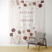 Herfst Wildflower bruiloft achtergrond Wandkleed (In situ)