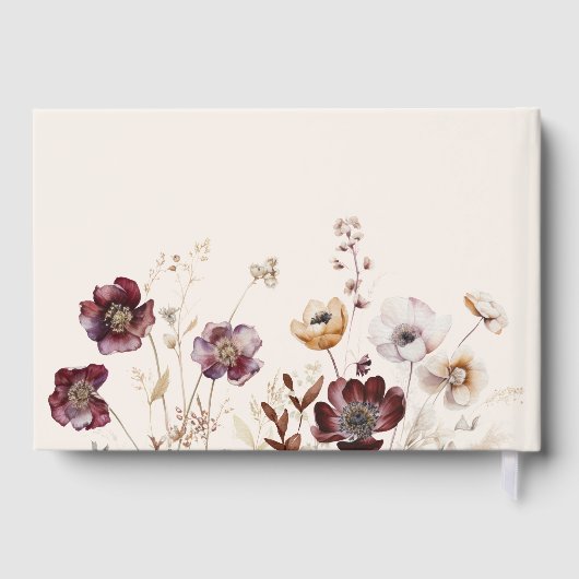 Herfst Wildflower bruiloft Gastenboek (Achterkant)