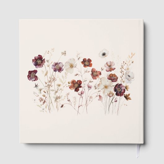 Herfst Wildflower bruiloft Gastenboek (Achterkant)