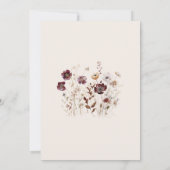 Herfst Wildflower bruiloft Kaart (Achterkant)