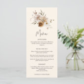 Herfst Wildflower Bruiloft Menu (Staand voorkant)