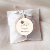 Herfst Wildflower bruiloft Ronde Sticker