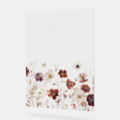 Herfst Wildflower bruiloft Welkom Acryl Bord (Hoek)
