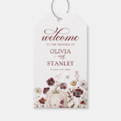 Herfst Wildflower bruiloft Welkom Cadeaulabel (Voorkant)