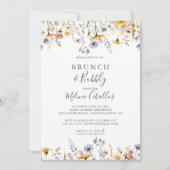 Herfst Wildflower Brunch en Bubbly Vrijgezellenfee Kaart (Voorkant)