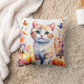 Herfst wildflower compositie, met kitten kussen (Deken)