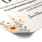 Herfst Wildflower Deel de liefde bruiloft Douche t Poster (Hoek)