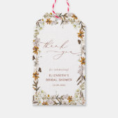 Herfst Wildflower Elegant Vrijgezellenfeest Cadeaulabel (Voorkant)