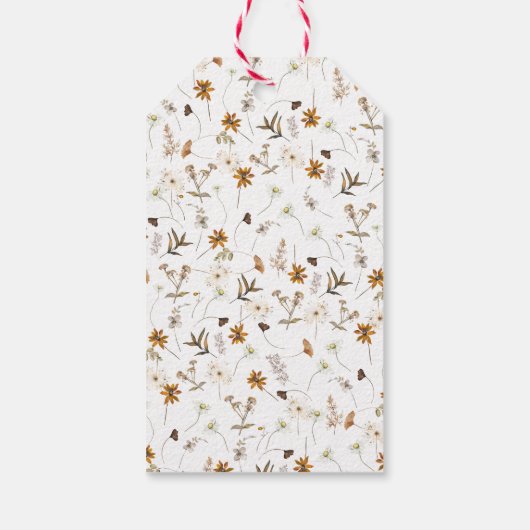 Herfst Wildflower Elegant Vrijgezellenfeest Cadeaulabel (Achterkant)