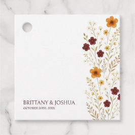 Herfst Wildflower Elegante Boho bruiloft Bedankjes Labels