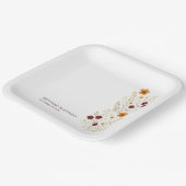 Herfst Wildflower Elegante Boho bruiloft Papieren Bordje (Gebogen)