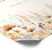 Herfst Wildflower Field Baby shower Boeken Geschen Poster (Hoek)