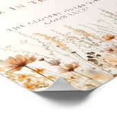 Herfst Wildflower Field Baby shower Guessing spel Poster (Hoek)