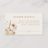 Herfst Wildflower Field Baby shower Luier Raffle Informatiekaartje (Voorkant)
