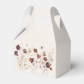 Herfst Wildflower Field Beige Wedding Bedankdoosjes (Achterkant)