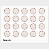 Herfst Wildflower Field Beige Wedding Ronde Sticker (Vel)
