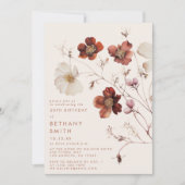 Herfst Wildflower Field verjaardagsfeest Kaart (Voorkant)