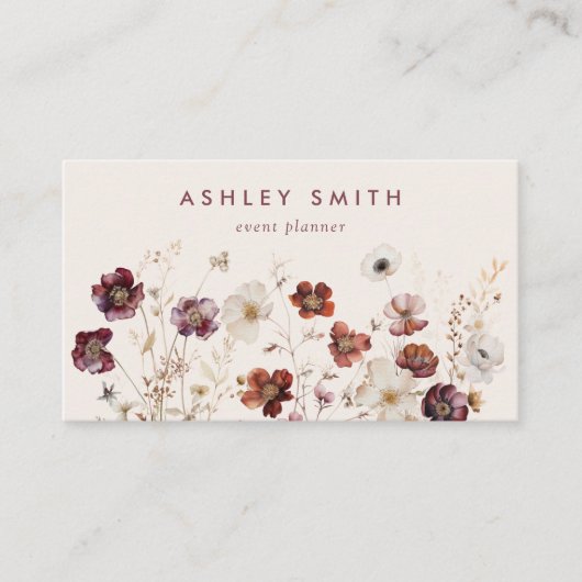 Herfst Wildflower Field Visitekaartje (Voorkant)