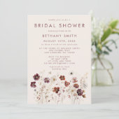 Herfst Wildflower Field Vrijgezellenfeest Kaart (Staand voorkant)