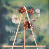 Herfst Wildflower Field Wedding Acryl Bord (Neutraal)