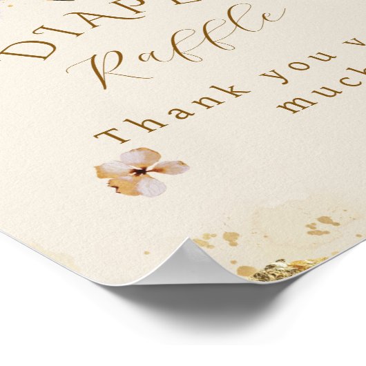 Herfst Wildflower Floral Baby Meisje Douche Luier Poster (Hoek)