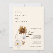 Herfst Wildflower Foto Repetitie Diner Uitnodiging (Voorkant)