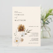 Herfst Wildflower Foto Repetitie Diner Uitnodiging (Staand voorkant)