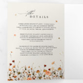 Herfst Wildflower Garden Botanische Boho chique br Drieluik Programma (Binnenzijde eerst)