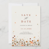 Herfst Wildflower Garden Botanische Boho chique br Save The Date (Voorkant)