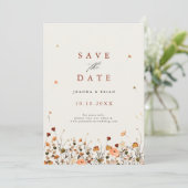 Herfst Wildflower Garden Botanische Boho chique br Save The Date (Staand voorkant)