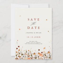 Herfst Wildflower Garden Botanische Boho chique br Save The Date