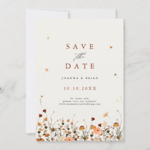 Herfst Wildflower Garden Botanische Boho chique br Save The Date