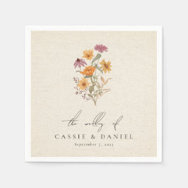 Herfst Wildflower Garden Botanische bruiloft Servet