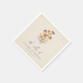 Herfst Wildflower Garden Botanische bruiloft Servet (Hoek)