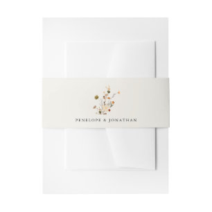 Herfst Wildflower Garden Floral Boho Chic bruiloft Uitnodigingen Wikkel