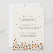 Herfst Wildflower Garden Floral Boho Chic Details Kaart (Achterkant)