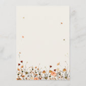 Herfst Wildflower Garden Floral Boho Wedding Detai Informatiekaartje (Achterkant)