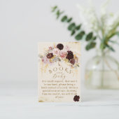 Herfst Wildflower Goud Bloemen Baby Meisje Douche Informatiekaartje (Staand voorkant)
