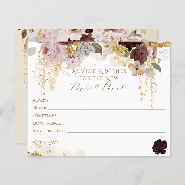 Herfst Wildflower Goud Bloemen Vrijgezellenfeest (Voorkant / Achterkant)