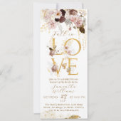 Herfst Wildflower Goud Bloemen Vrijgezellenfeest Kaart (Voorkant)