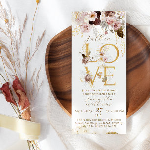 Herfst Wildflower Goud Bloemen Vrijgezellenfeest Kaart