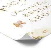 Herfst Wildflower Goud Bloemen Vrijgezellenfeest Poster (Hoek)