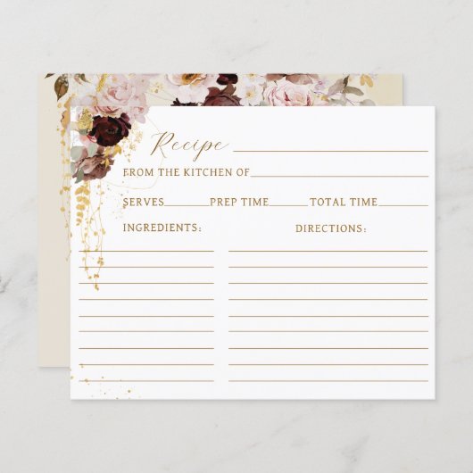 Herfst Wildflower Goud Bloemen Vrijgezellenfeest R (Voorkant / Achterkant)