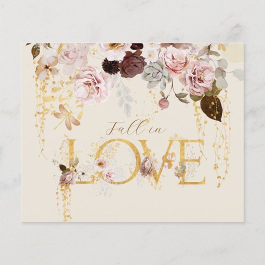 Herfst Wildflower Goud Bloemen Vrijgezellenfeest R (Achterkant)