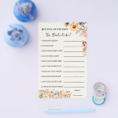 Herfst Wildflower Hoe goed ken je haar spel Kaart (Enkel)