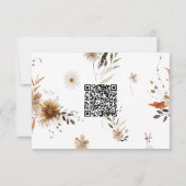 Herfst Wildflower | Horizontale QR-Code RSVP-kaart RSVP Kaartje (Achterkant)