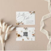 Herfst Wildflower | Horizontale QR-Code RSVP-kaart RSVP Kaartje