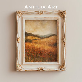  herfst Wildflower Landlandschap Poster