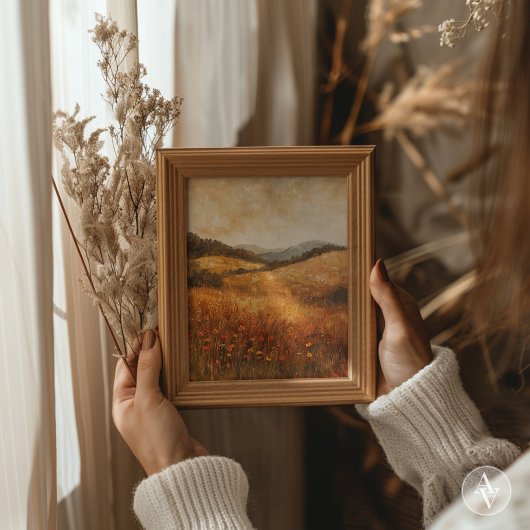  herfst Wildflower Landlandschap Poster